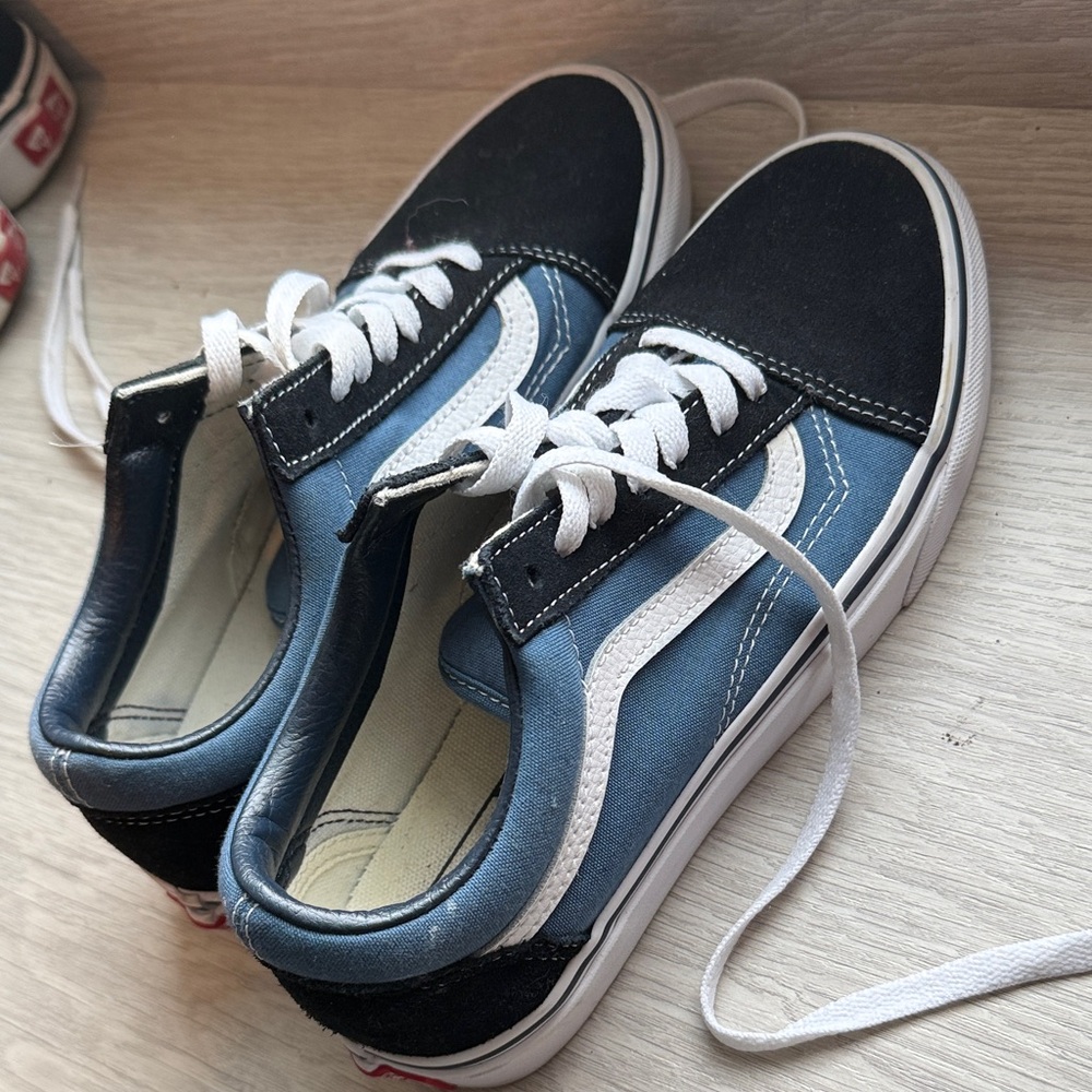 Vans Two-Tone Black and Blue Shoes